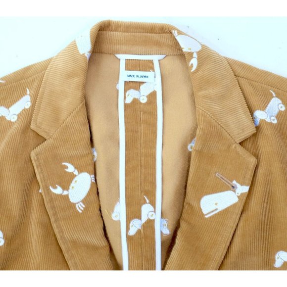 Thom Browne suit 0 / 36 suit jacket pants corduroy embroidered Hector Whale - Picture 9 of 16